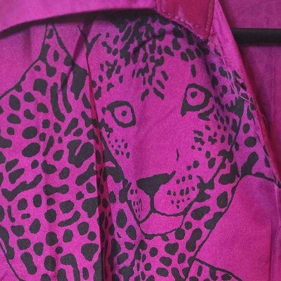 She + Sky Magenta Animal Print Mini Fall Bohemian Dress NEW Size Medium - Picture 3 of 5